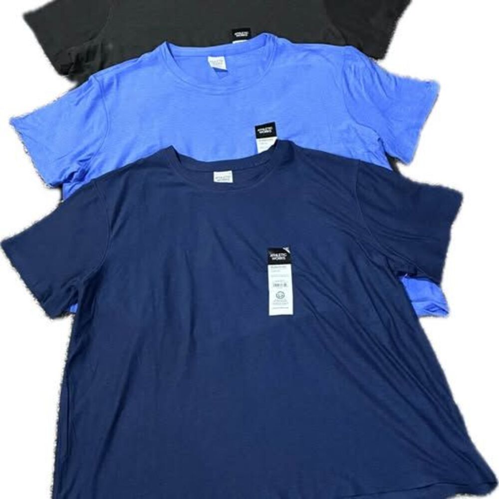 Athletic Works ButterCore T-Shirts 3-Pack Size L (12-14) - Silky Feel- Workout
